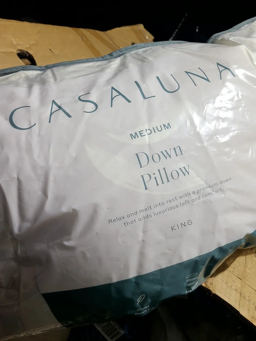 Casaluna™ King Machine Washable Medium Down Bed Pillow - NWT